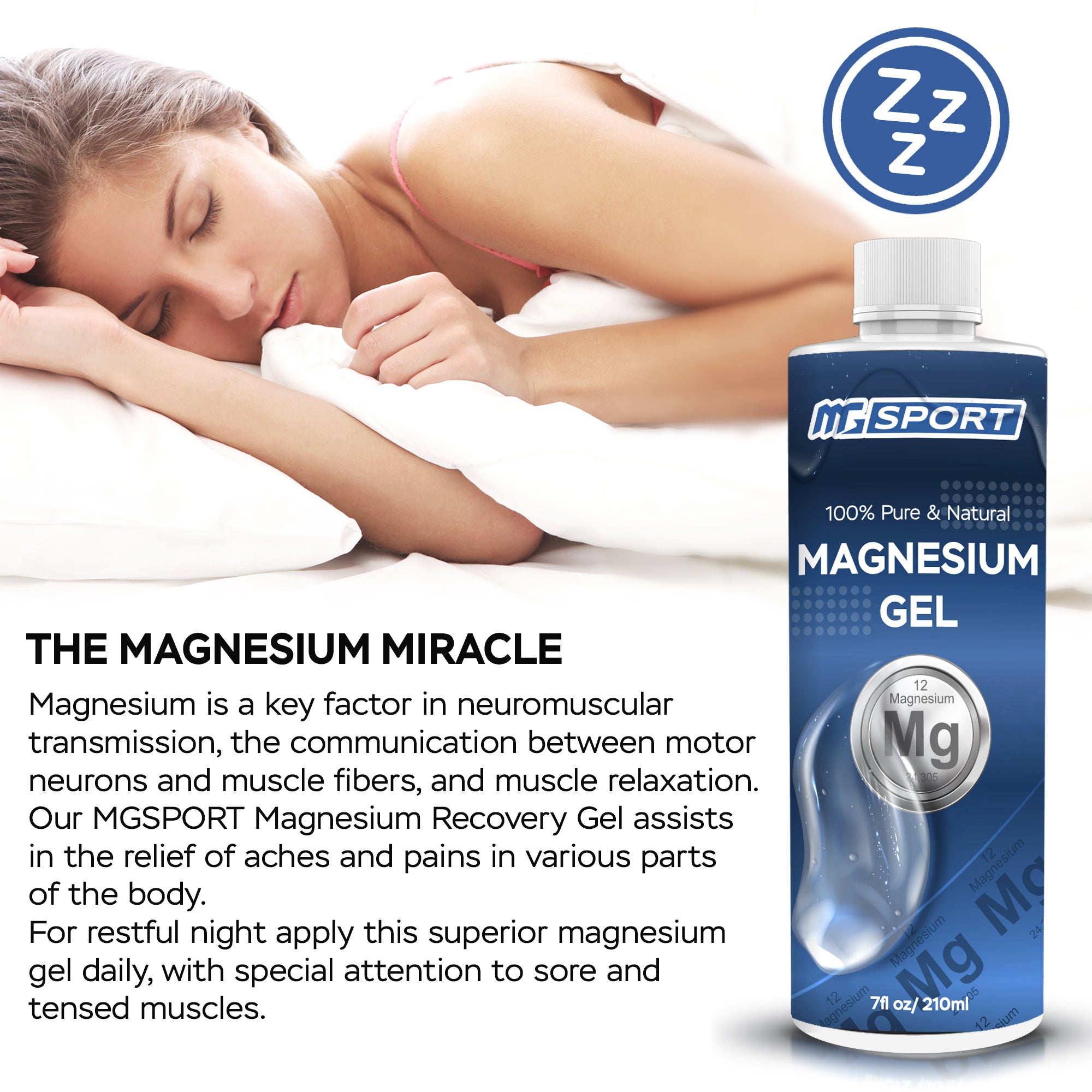 High Absorption Magnesium Supplement (100 Count) and Gel for Leg Cramps and Sore Muscles