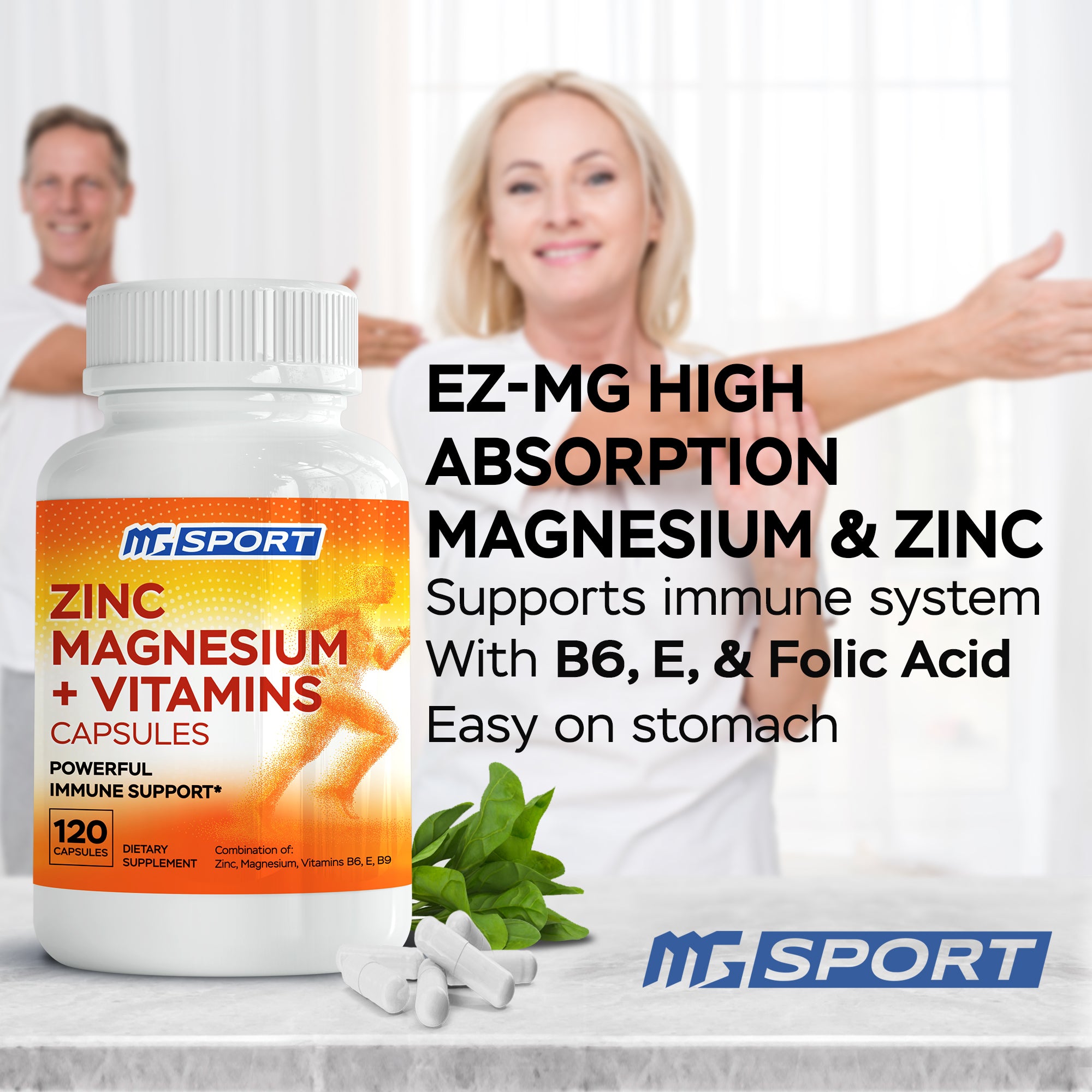 EZ-MG Zinc and Magnesium - Supports Immune System