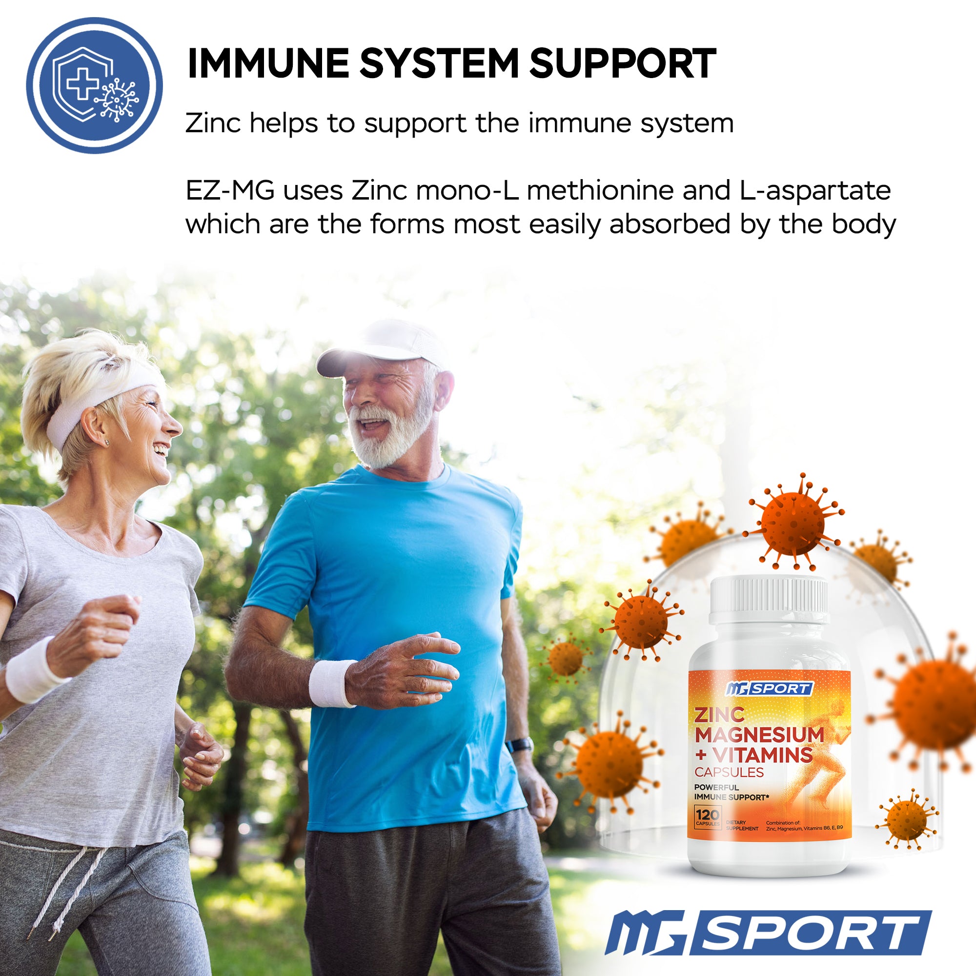 EZ-MG Zinc and Magnesium - Supports Immune System